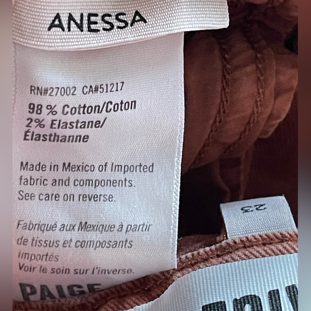 PAIGE Anessa wide leg ankle jeans terracotta - Picture 11 of 11
